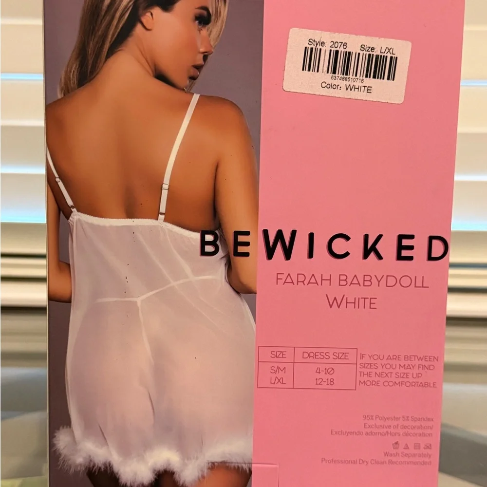 Be Wicked Farah Babydoll in Elegant White - Picture 2 of 9